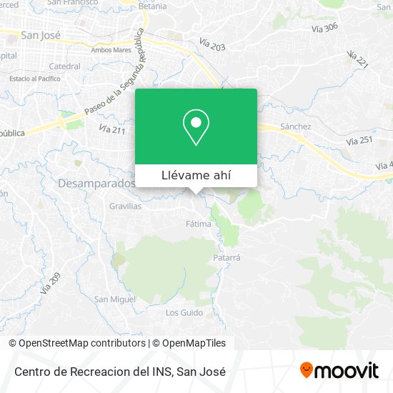 Mapa de Centro de Recreacion del INS