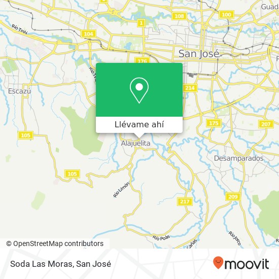 Mapa de Soda Las Moras