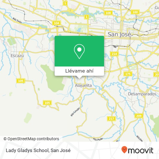 Mapa de Lady Gladys School