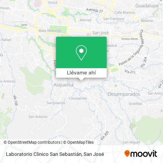 Mapa de Laboratorio Clinico San Sebastián
