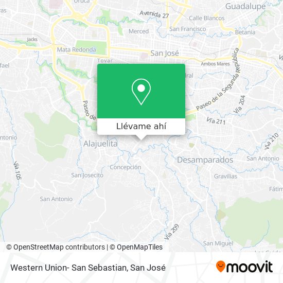 Mapa de Western Union- San Sebastian