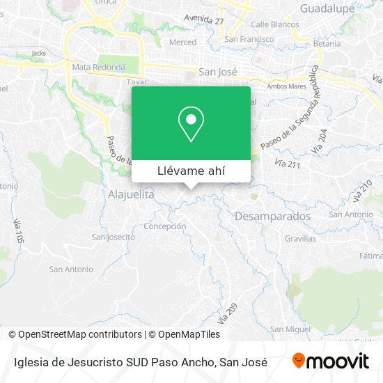 Mapa de Iglesia de Jesucristo SUD Paso Ancho