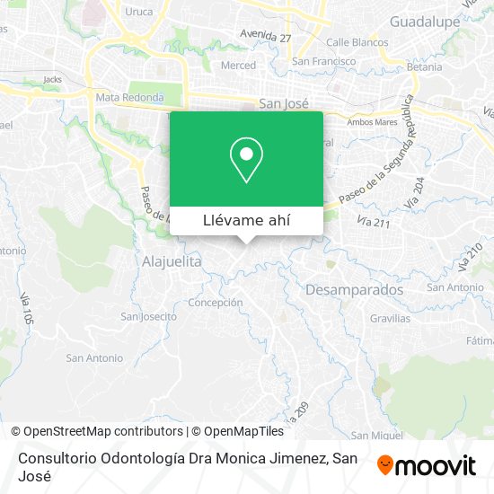 Mapa de Consultorio Odontología Dra Monica Jimenez