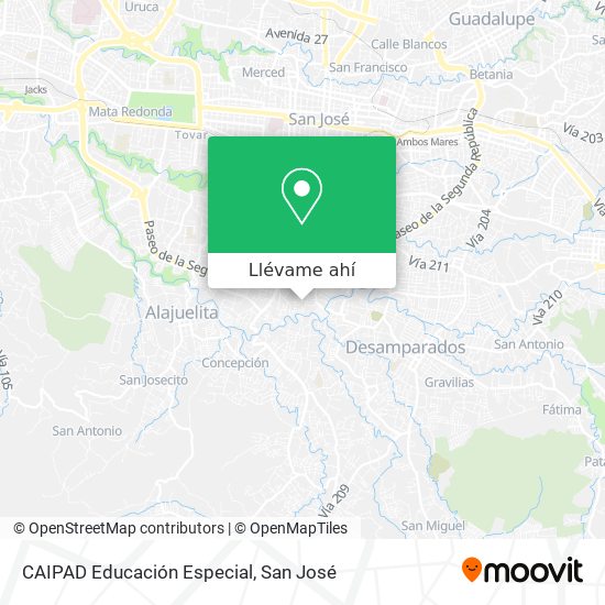 Mapa de CAIPAD Educación Especial