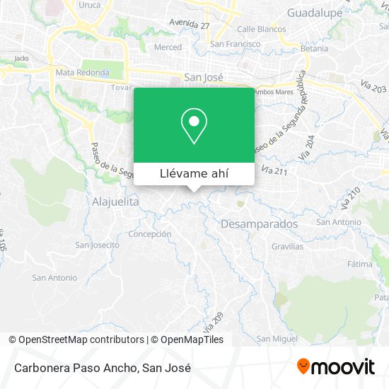 Mapa de Carbonera Paso Ancho