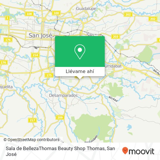 Mapa de Sala de BellezaThomas Beauty Shop Thomas