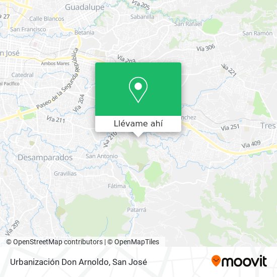 Mapa de Urbanización Don Arnoldo