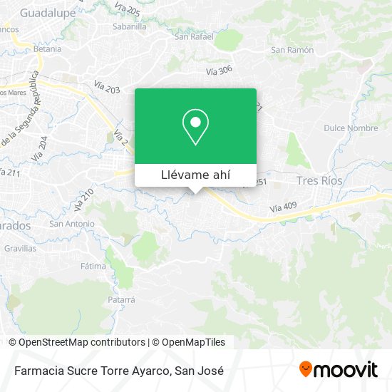 Mapa de Farmacia Sucre Torre Ayarco
