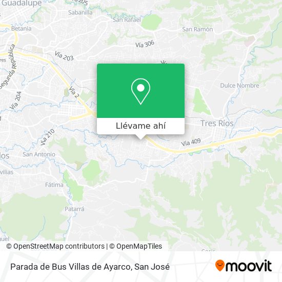 Mapa de Parada de Bus Villas de Ayarco