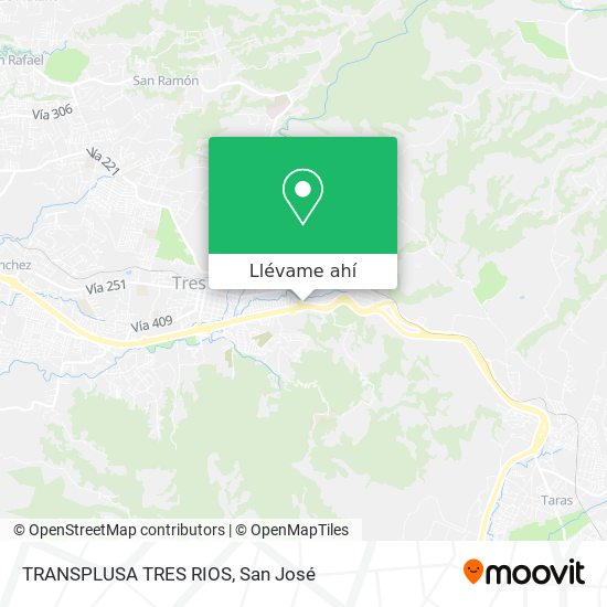 Mapa de TRANSPLUSA TRES RIOS