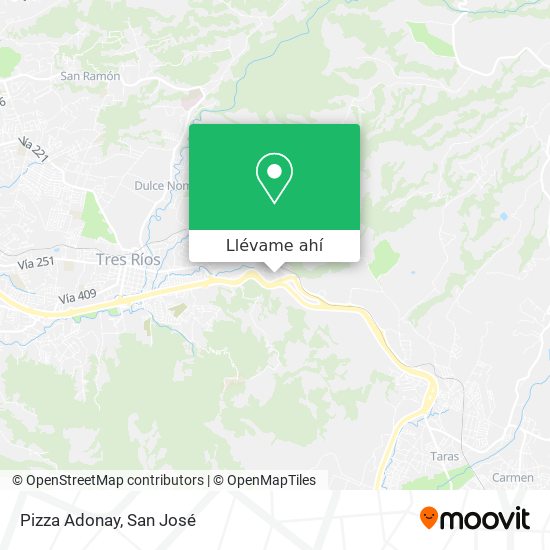 Mapa de Pizza Adonay