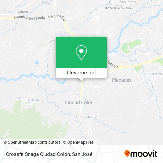 Mapa de Crossfit Snaga Ciudad Colón