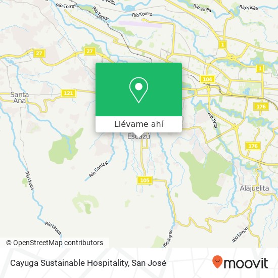 Mapa de Cayuga Sustainable Hospitality