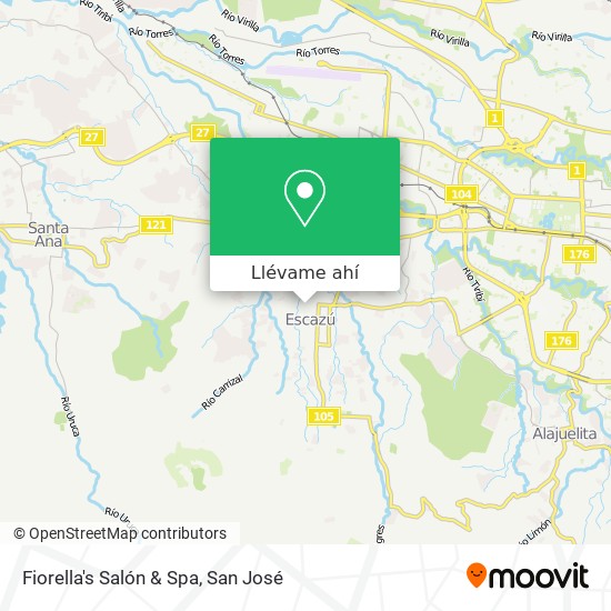 Mapa de Fiorella's Salón & Spa