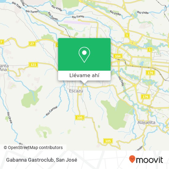 Mapa de Gabanna Gastroclub
