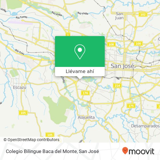 Mapa de Colegio Bilingue Baca del Monte
