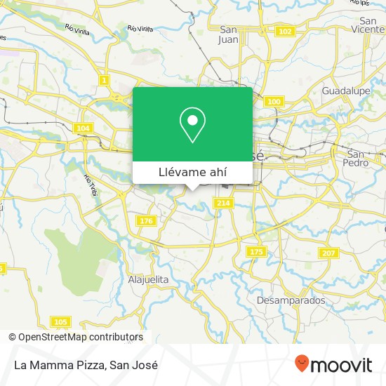 Mapa de La Mamma Pizza
