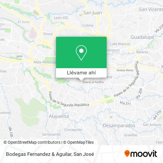 Mapa de Bodegas Fernandez & Aguilar