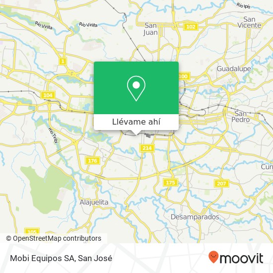 Mapa de Mobi Equipos SA