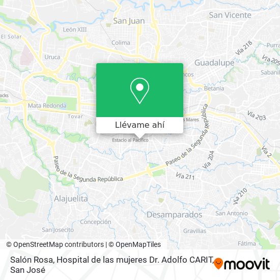 Mapa de Salón Rosa, Hospital de las mujeres Dr. Adolfo CARIT