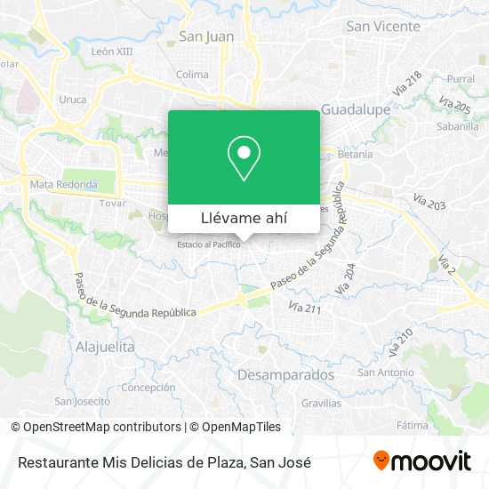 Mapa de Restaurante Mis Delicias de Plaza