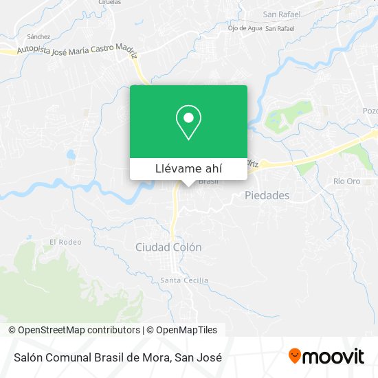 Mapa de Salón Comunal Brasil de Mora