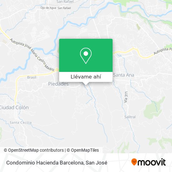 Mapa de Condominio Hacienda Barcelona