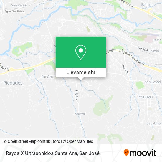 Mapa de Rayos X Ultrasonidos Santa Ana