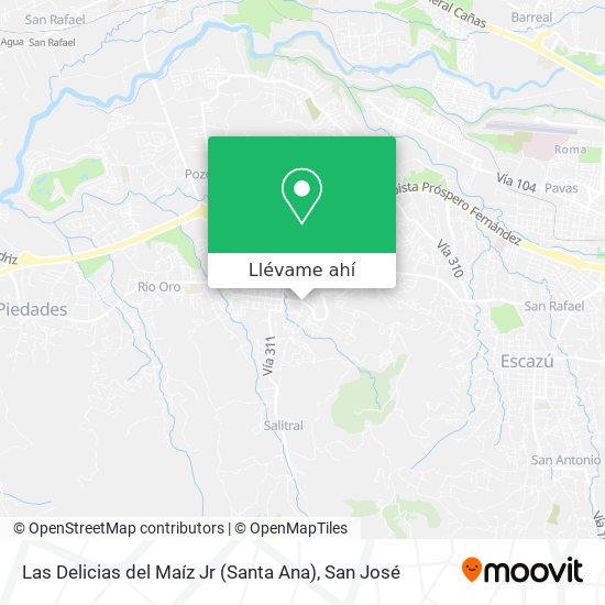 Mapa de Las Delicias del Maíz Jr (Santa Ana)