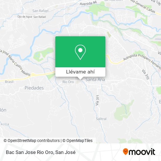 Mapa de Bac San Jose Rio Oro