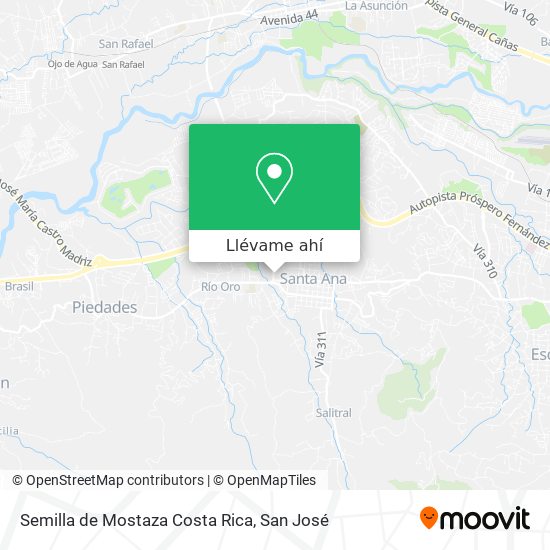Mapa de Semilla de Mostaza Costa Rica