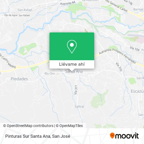 Mapa de Pinturas Sur Santa Ana