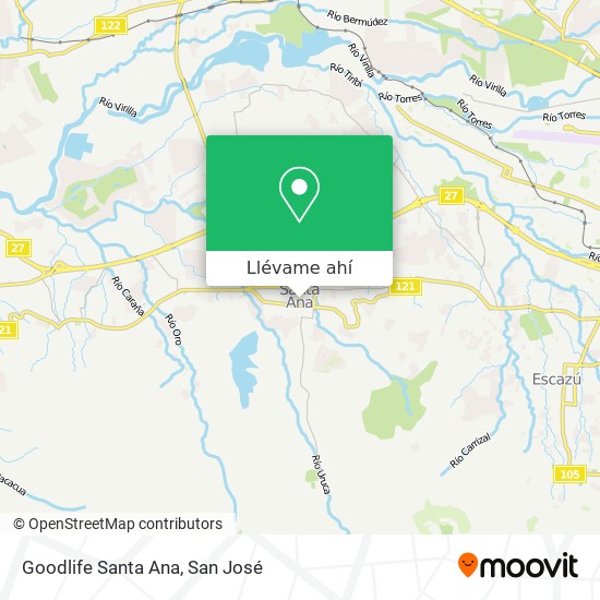 Mapa de Goodlife Santa Ana