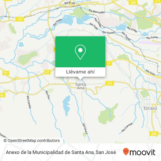 Mapa de Anexo de la Municipalidad de Santa Ana