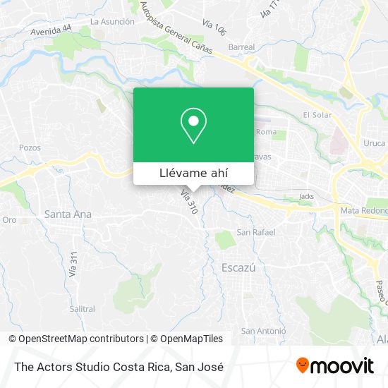 Mapa de The Actors Studio Costa Rica