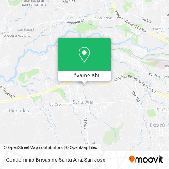Mapa de Condominio Brisas de Santa Ana