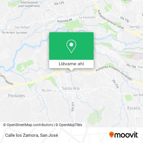 Mapa de Calle los Zamora