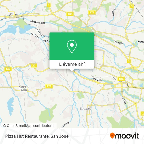 Mapa de Pizza Hut Restaurante