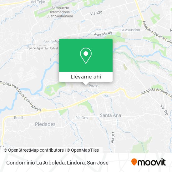 Mapa de Condominio La Arboleda, Lindora