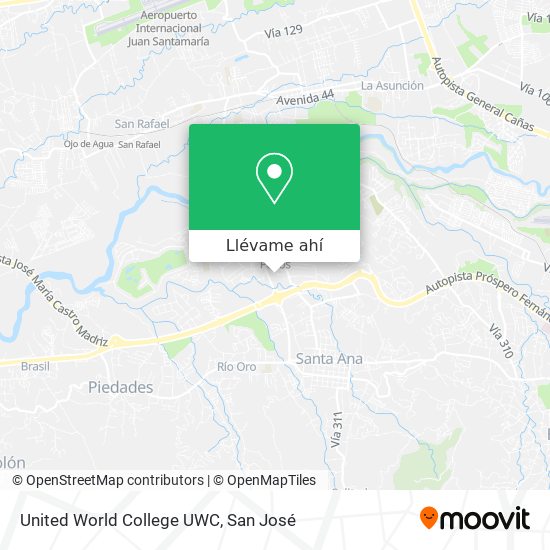 Mapa de United World College UWC