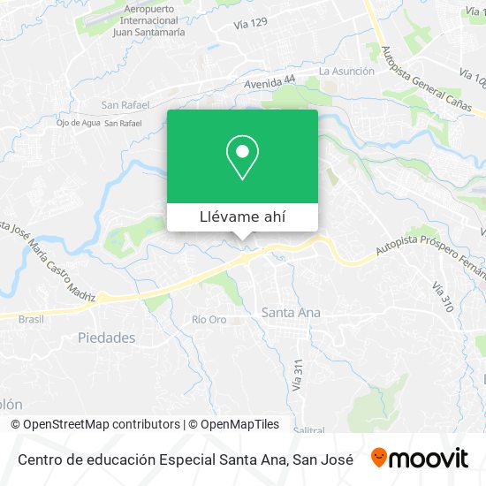 Mapa de Centro de educación Especial Santa Ana