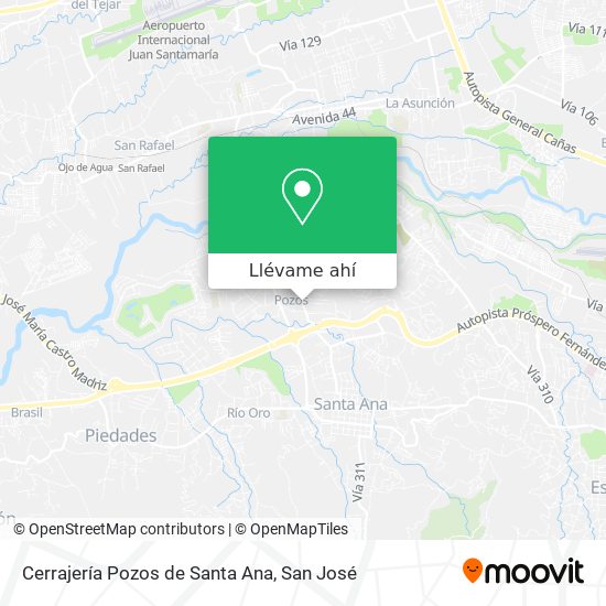 Mapa de Cerrajería Pozos de Santa Ana