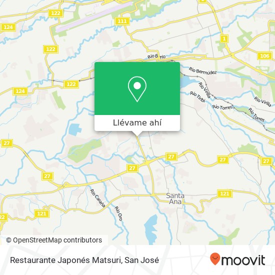 Mapa de Restaurante Japonés Matsuri
