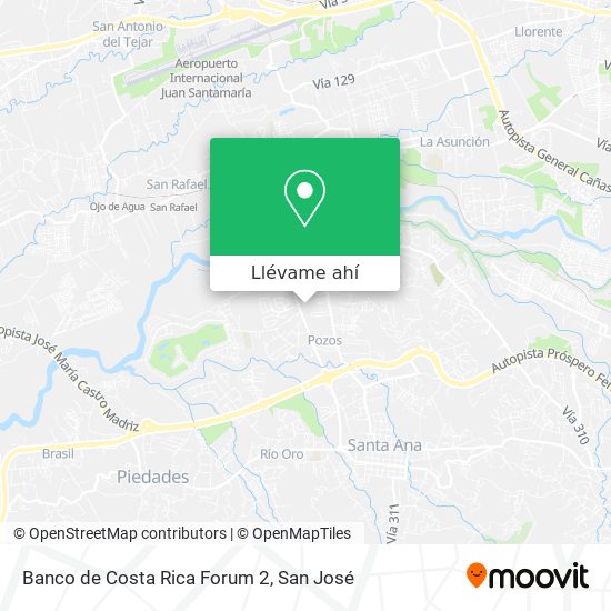 Mapa de Banco de Costa Rica Forum 2
