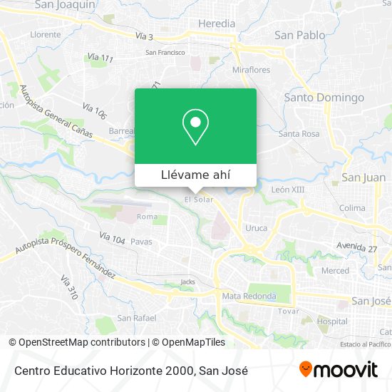 Mapa de Centro Educativo Horizonte 2000