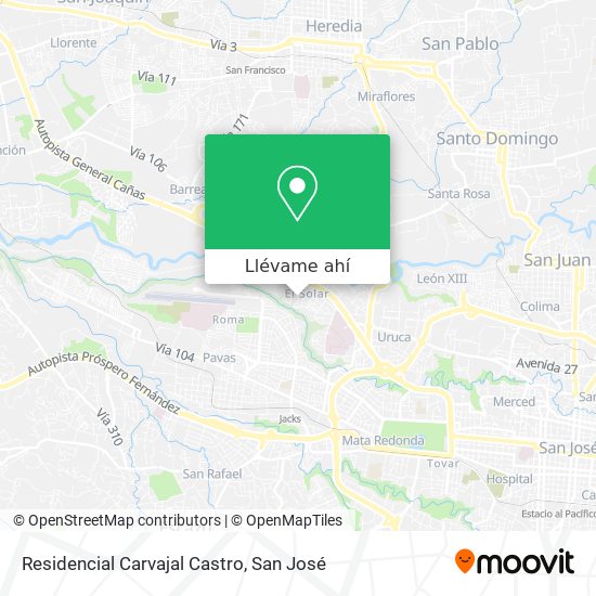 Mapa de Residencial Carvajal Castro