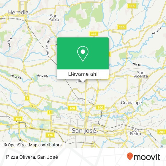 Mapa de Pizza Olivera