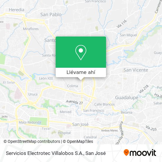 Mapa de Servicios Electrotec Villalobos S.A.