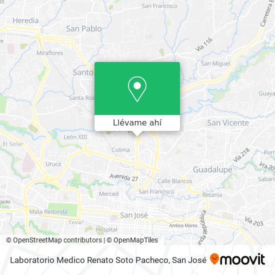 Mapa de Laboratorio Medico Renato Soto Pacheco