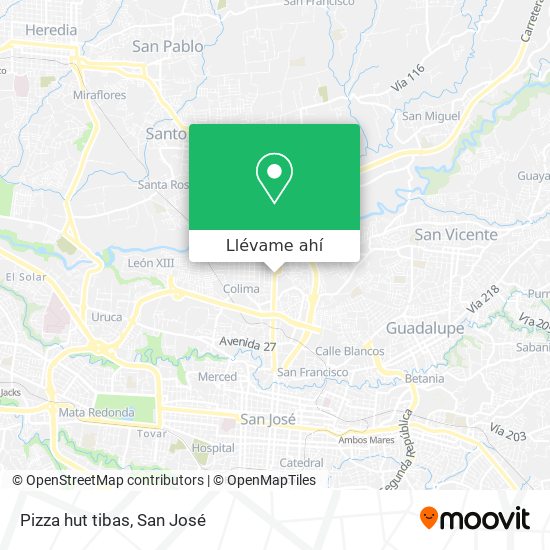 Mapa de Pizza hut tibas